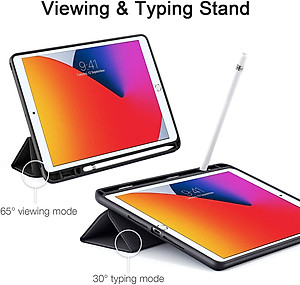 Bao da cho iPad Gen 8 10.2 2020 ESR Rebound Pencil Slim Smart Case (Có khe cắm bút Apple Pencil) - Hàng Nhập Khẩu
