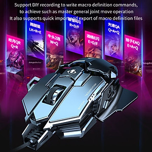 Chuột cơ gaming led RGB 12800DPI MK500 mechanical Gaming mouse E-Sport cho máy tính laptop hàng nhập khẩu