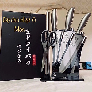Bộ Dao Nhật Inox 6 Món Đúc Nguyên Khối Cao Cấp - Bộ dao Nhật 6 món cao cấp đa năng inox chống gỉ siêu sắc bén siêu bền