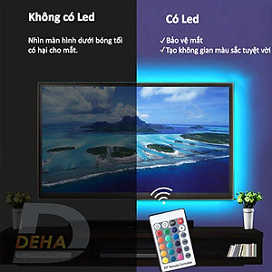 Bộ Đèn led dây dán nguồn USB RGB đổi màu điều khiển chọn màu đứng yên, nhấp nháy, bóng 5050 strip light trang trí cây máy tính, màn hình, ti vi, TV, Gaming, Tiktok dán tường (Tùy chọn chiều dài dây, loại dây chống nước hay không)