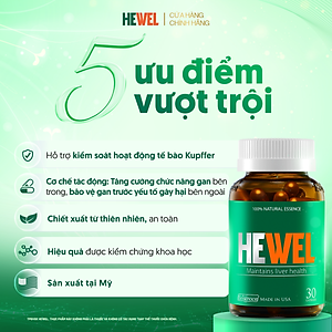 [Tặng Qik Hair Nữ 15v] Combo 4 Hộp 30v -  Viên Uống Bổ Gan Hewel Ecogreen – Giải Độc Gan Mát Gan, Hỗ Trợ Tiêu Hóa