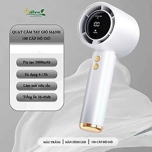 Quạt Tích Điện Mini Cầm Tay 638 – Màn Hình LED, 100 Tốc Độ Gió, Pin 4000mAh Siêu Mát - HÀNG CHÍNH HÃNG MINIIN