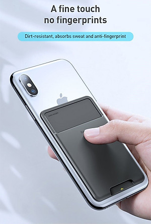 Ốp Lưng Đựng Thẻ Siêu Mỏng Gắn Lưng Điện Thoại Silicon 3M-Chính Hãng Baseus