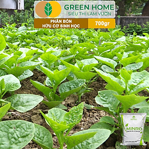 Phân Bón Hữu Cơ Greenhome, Minro, Bao 700g, Sinh Học Giúp Cây Khoẻ, Ổn Định, Sai Hoa, Đậu Trái Chuyên Hoa Hồng, Lan, Rau