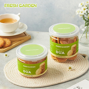 Bánh Quy Dừa Ăn Vặt FRESH GARDEN Vị Dừa Thơm Ngon Giòn Tan Ngay Trong Miệng Hộp 80G