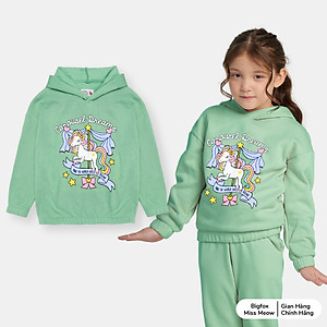Áo nỉ bé gái Bigfox Miss Meow size đại, áo nỉ bông cho bé gái thu đông ấm áp hình in xinh xắn size trẻ em 3,4…10,11 tuổi