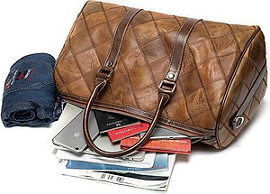 Túi trống Túi du lịch chuẩn da bò BHM8883 Bền bỉ không bong tróc