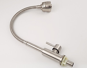 Vòi rửa chén lạnh Inox SUS 304, cần lò xo Eurolife EL-RC09 (Trắng vàng)