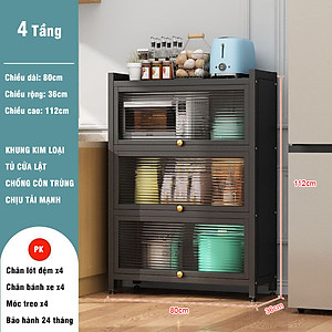 Kệ đa năng nhà bếp có nắp đậy kín thép carbon sơn không gỉ SIÊU XỊN - SIÊU ĐẸP - SIÊU BỀN