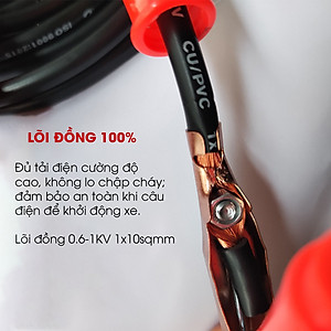 Dây câu bình ắc quy ô tô LOẠI 1 TRÊN THỊ TRƯỜNG, lõi đồng 0,6 đến 1kV, không nóng dây TÂM LUÂN Chổi lau tẩm dầu - Hàng chính hãng