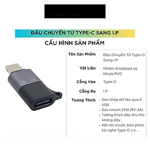 [ Type C  Adapter ] Đầu chuyển type C sang USB 3.0  / iP hỗ trợ OTG cho điện thoại tablet laptop UA17 _ hàng Nhập Khẩu