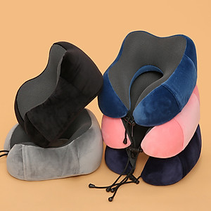 Gối chữ U làm bằng mút hoạt tính, gối kê cổ dễ thương dùng để máy bay, xe hơi, du lịch, kê cổ cổ gối ngủ trưa văn phòng-GC876348