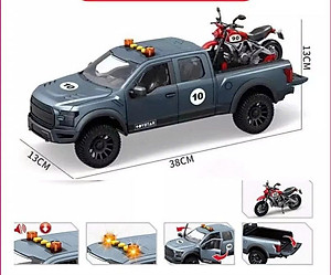 TOYSTAR - 666-90P Mô hình xe bán tải cảnh sát màu ghi (KT 41x16x19cm)