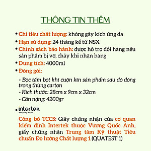 Nước rửa tay hữu cơ diệt khuẩn dạng bọt hương Cam 4Ll thương hiệu Ecocare