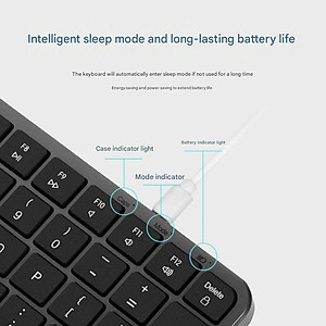 Bàn phím không dây mini K23 kết nối bluetooth + Usb wireless pin sạc hỗ trợ đa nền tảng thiết bị hàng nhập khẩu