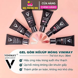 Gel Gôm VINIMAY Cao Cấp chai 30ml Màu Trong Suốt Và Cover Pink Làm Nail, Tuýp Gel Nối Móng Úp Nhanh, Bền Đẹp Dẻo, Đặc, Dễ Tạo Hình Women Nữ