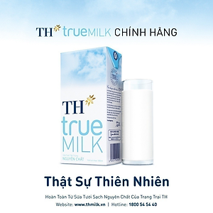 Thùng 48 hộp sữa tươi tiệt trùng TH True Milk  nguyên chất 180ml