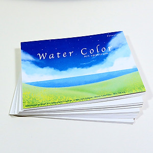 Giấy vẽ màu nước A6 lỡ vẽ các hình dễ thương, giấy vẽ chuyên dụng có vân nhập từ Ý, chất giấy 224gsm 40 tờ CTB784 Green Art - Hàng chính hãng