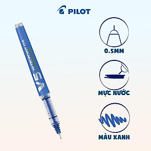 Bút mực nước Pilot Hi-tech V5 Cartridge System mực Xanh, đỏ, đen BXC-V5-L-BGD