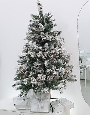 Cây thông noel phủ tuyết cao 1m8 - Cây loại 3 lá dày tán rộng