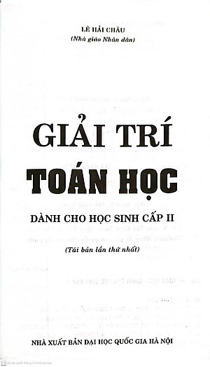 Sách - Giải trí Toán học dành cho học sinh cấp II