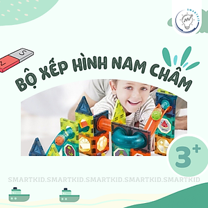 Bộ xếp hình nam châm kính MAGNETIC BLOCKS - Đồ chơi tư duy cho bé 3+