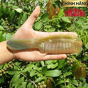 Lược Sừng Cao Cấp TOKDODO Kiểu Khứa Hoàng Gia Trắng Ngà