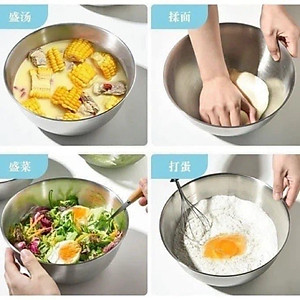 Bộ 3 Bát Trộn Inox TOKDODO Rất Tiện Lợi, Đa Dạng Công Năng, An Toàn Khi Sử Dụng