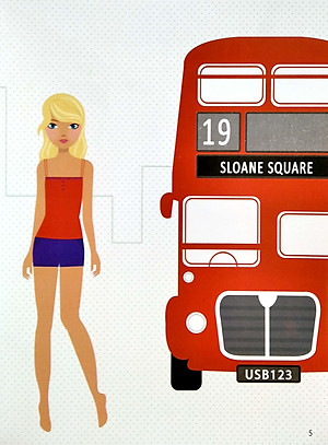 Sách Dán Hình Sáng Tạo Trang Phục Búp Bê 69N - Bộ Sưu Tập Thời Trang London (Tái Bản)