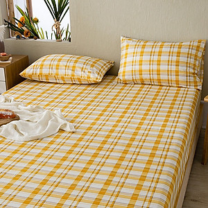 Bộ ga giường cotton Tici kẻ LIDACO cao cấp (Nhiều mẫu lựa chọn)