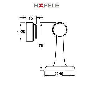 Phụ Kiện Giữ Cửa Nam Châm DIY Hafele - 489.70.203 (Hàng chính hãng)