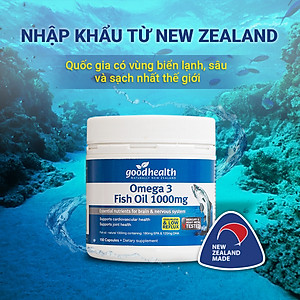 Combo 3 Hộp Dầu Cá Goodhealth Omega 3 Fish Oil 1000mg 150 Viên - Bổ Não - Tăng Trí Nhớ - Mắt Tinh - Chính Hãng Từ New Zealand