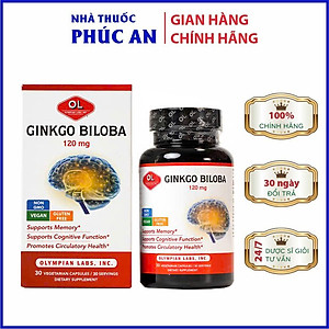 Viên uống bổ não Olympian Labs Ginkgo Biloba 120 mg Mỹ 30 viên giúp tăng tuần hoàn não