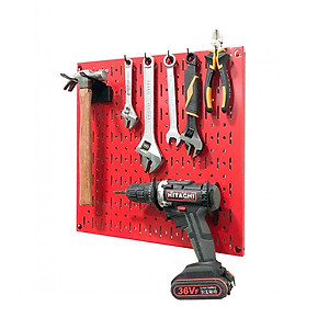 Bảng treo dụng cụ SMLIFE Pegboard cơ khí SQ – Đỏ