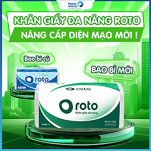 Combo 5 khăn giấy rút lau tay đa năng 2 lớp 102 tờ ROTO ECO RT20-2 | 100% bột giấy nguyên sinh