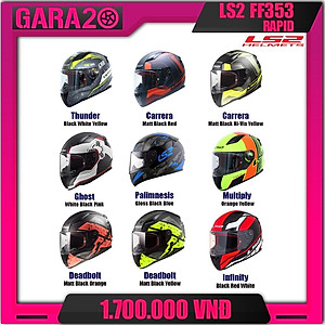 MŨ BẢO HIỂM FULLFACE LS2 FF353 RAPID GRAPHIC - GARA20