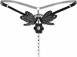  Quần lót nữ hình bướm hoa - đen