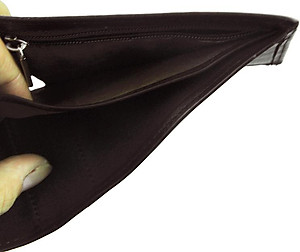 Ví Nam Da Bò AT Leather 056 (10 x 8.5 cm) - Nâu