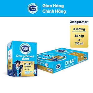Thùng 48 hộp Sữa Dinh Dưỡng Dutch Lady OmegaSmart Ít Đường 110 ml