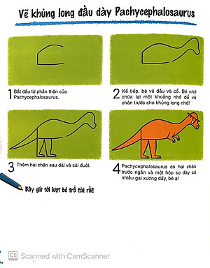 Sách Cùng Vẽ Khủng Long - Các Bước Vẽ Cơ Bản
