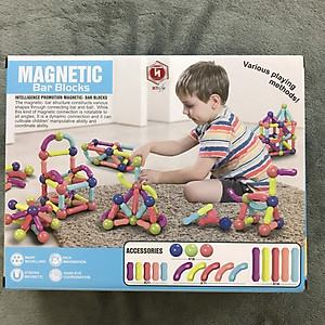 Đồ Chơi Xếp Hình Nam Châm 64 Chi Tiết Freeship Nam Châm Xếp Hình Thông Minh - Đồ Chơi Giáo Dục Cho Bé - Đồ Chơi Trẻ Em HT SYS