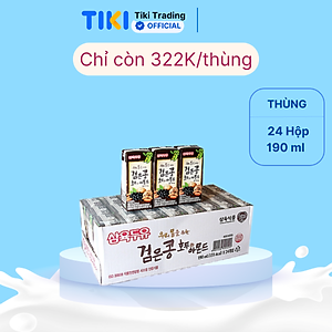 Thùng 24 Hộp Sữa Đậu Đen, Óc Chó, Hạnh Nhân Sahmyook Foods (190ml / Hộp)