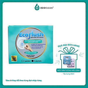 Vi Sinh Xử Lý Bồn Cầu, Bể Phốt  Đầy, Tràn - EcoFlush Hộp Nhỏ - Túi Gói Sinh Học Tự Huỷ