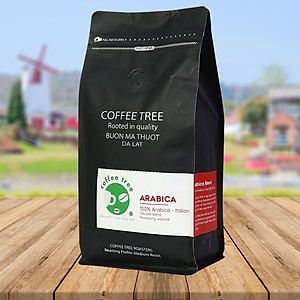 Cà phê bột Arabica Cầu Đất 500g nguyên chất 100% thơm nồng, vị nhẹ, gu tây TẶNG Phin Nhôm Pha Cà Phê Màu Đỏ Cao Cấp