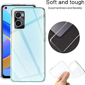 Ốp lưng silicon dẻo cho Oppo A36 / Oppo A76 / Oppo A96 / Oppo K10 / Realme 9i hiệu Ultra Thin trong suốt mỏng 0.6mm độ trong tuyệt đối chống trầy xước - Hàng nhập khẩu