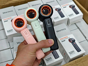 Quạt cầm tay turbo mini siêu mát Pin trâu 5000 mAh, nhỏ gọn linh hoạt hiệu WARMCO - 100 chế độ gió, dùng liên tục 18h (tùy mức gió), thiết kế đẹp, bền - hàng nhập khẩu