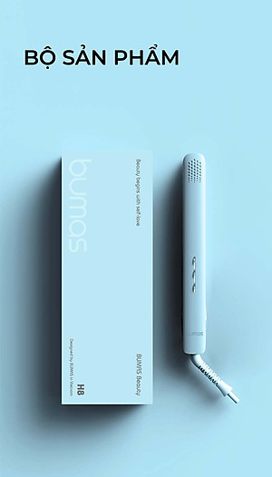 Máy Dập Phồng Chân Tóc BUMAS H8 - Máy Dập Lưỡi Vuông Bấm Phồng Chân Tóc - Phủ Protein Thực Vật - Hạn Chế Hư Tổn Nhiệt - Hàng Chính Hãng