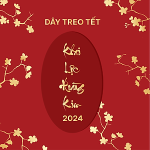 Bộ 5 dây treo trang trí tết, phụ kiện handmade trang trí cây mai, đào - Nguyệt Hoa Đăng - 5NHDD