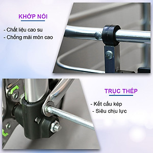 Xe kéo đi chợ Inox 6 bánh leo cầu thang, gấp gọn tiện dụng NIKITA