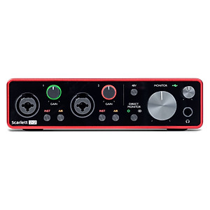 Soundcard thu âm Focusrite Scarlett Solo, 2i2, 4i4 (Gen3) - Hàng Nhập Khẩu